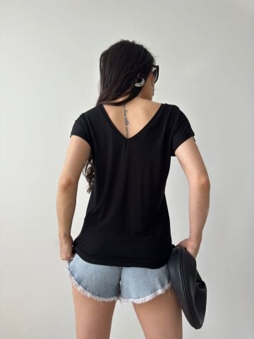 Malte Siyah T-shirt