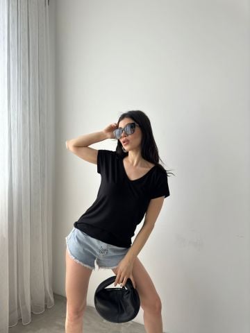 Malte Siyah T-shirt