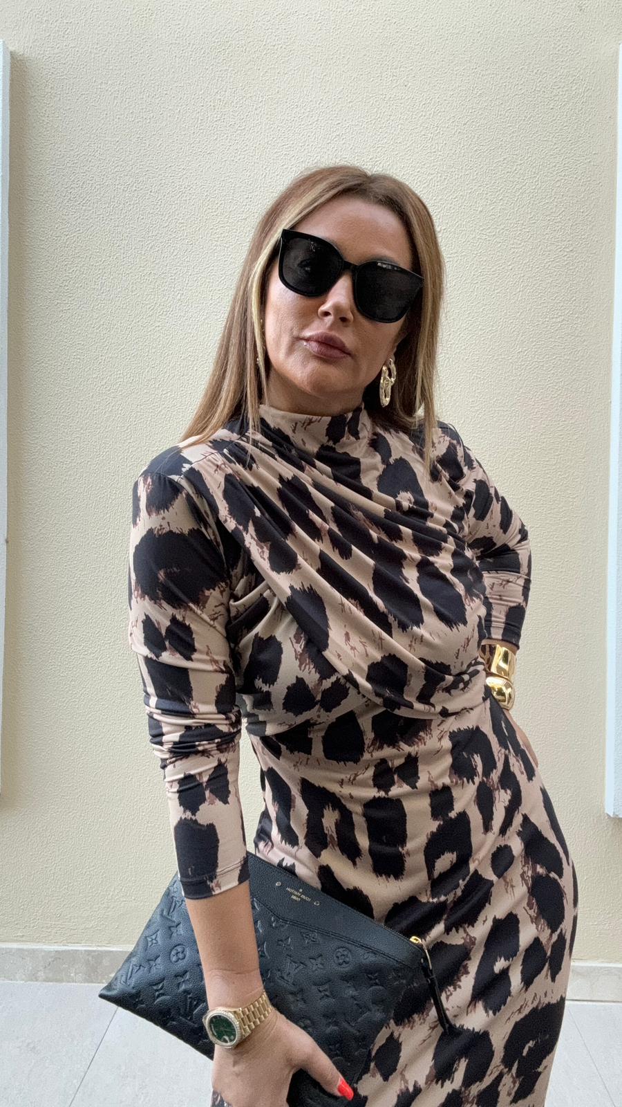 Jakle Leopar Desen Elbise