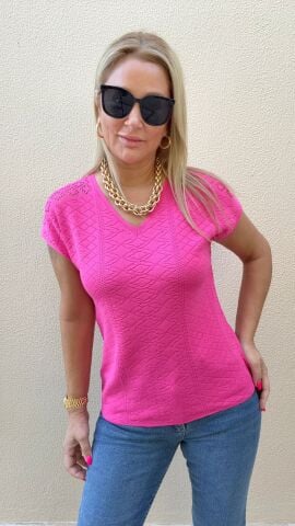 Clara Fuşya Triko