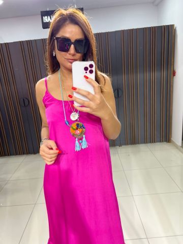 Alida Fuşya Elbise
