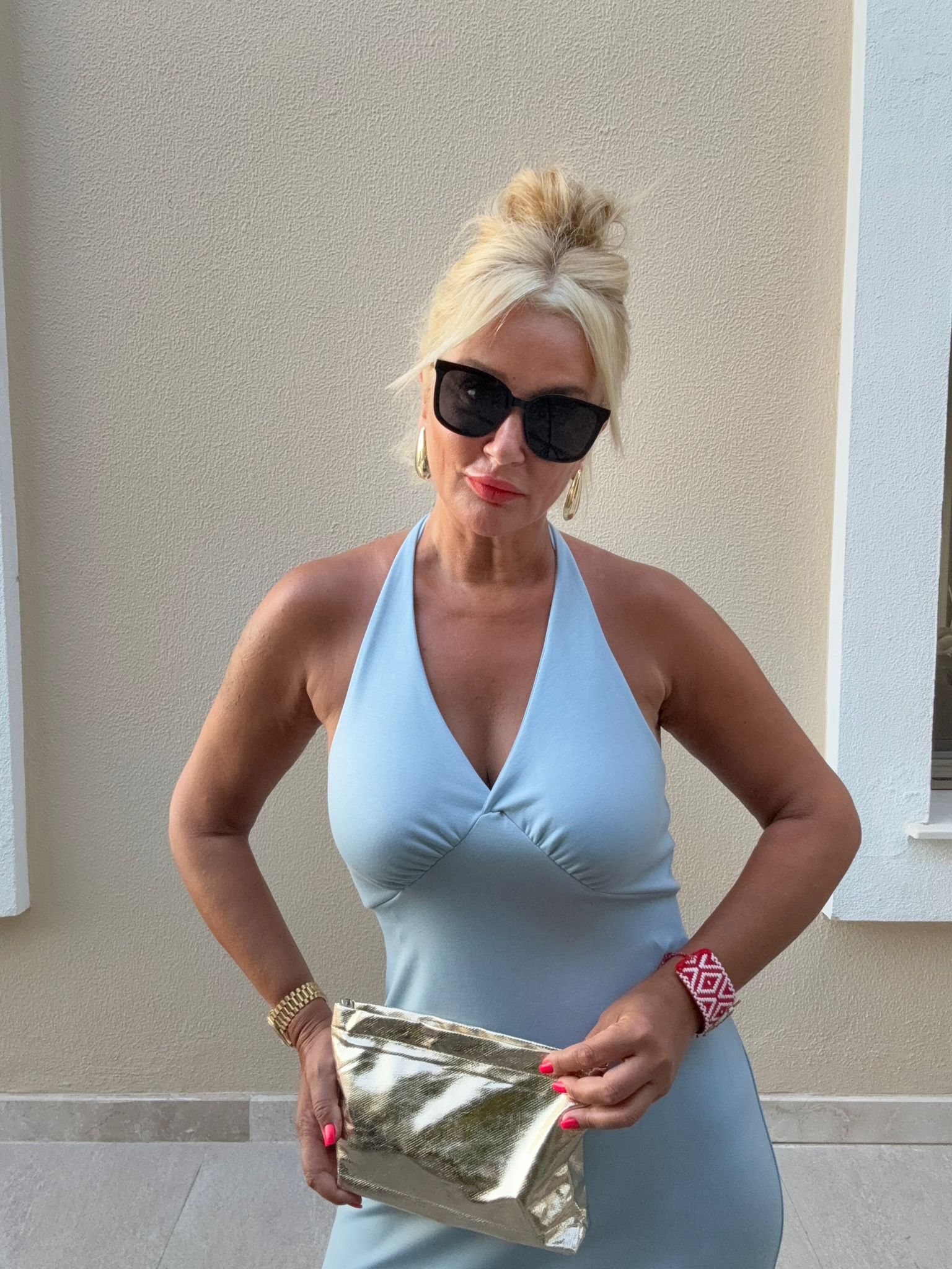 Dorf Bebe Mavi Elbise BEBE MAVİ - S