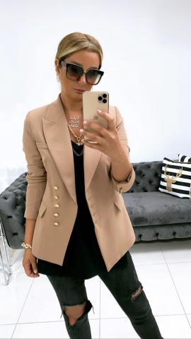 Zenly Koyu Camel Blazer
