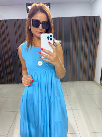 Devina Turkuaz Elbise
