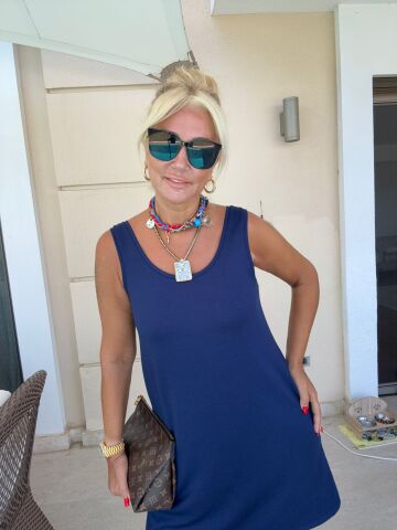 Leliva Lacivert Modal Elbise S - LACİVERT