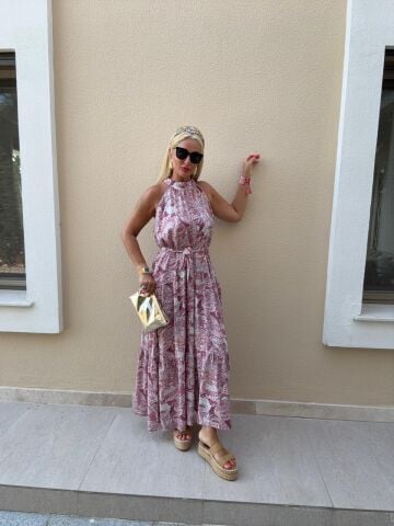 Rozile Pembe Elbise