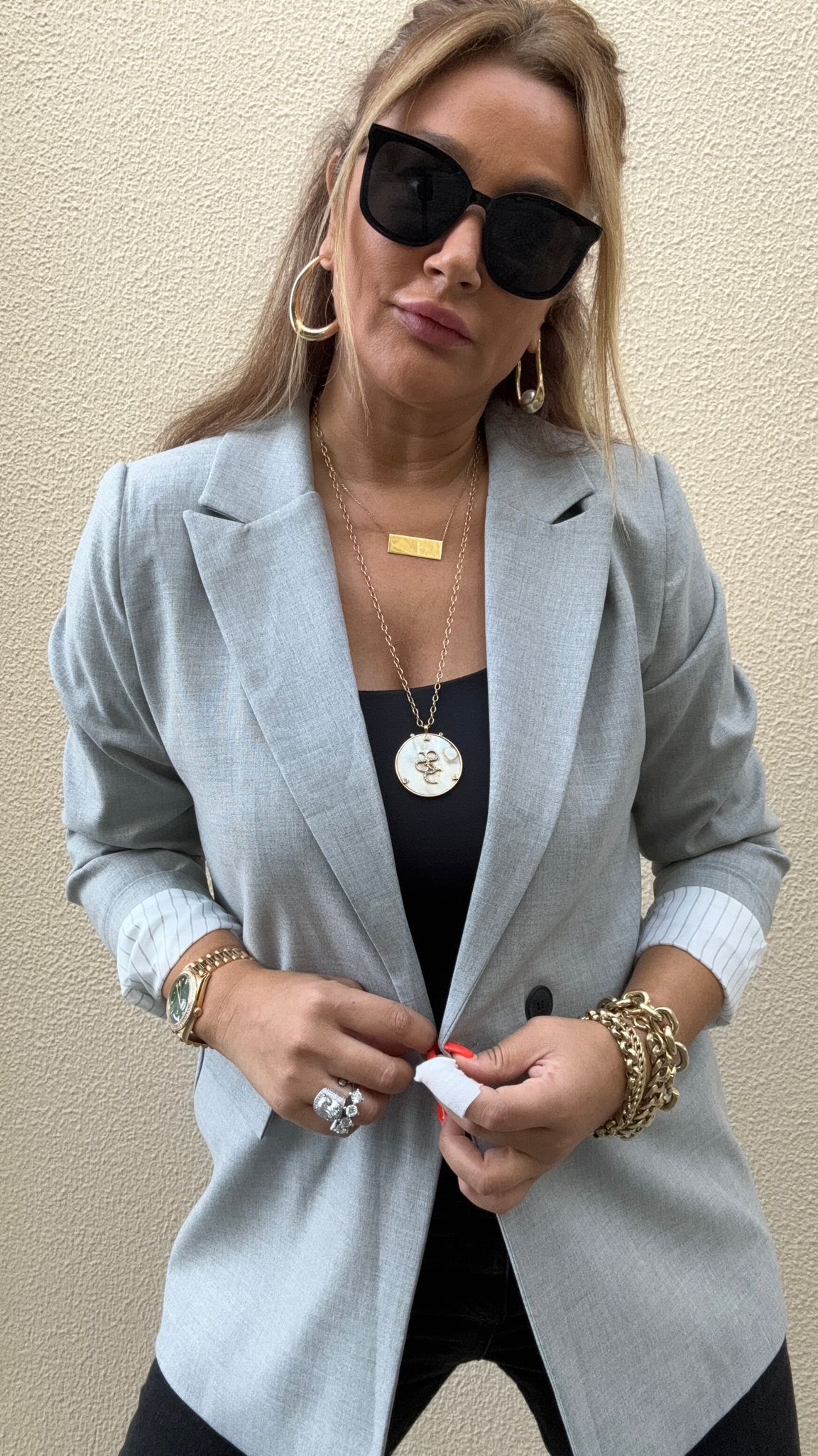 Vizard Gri Blazer