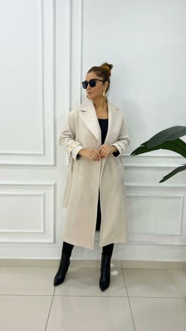 Olvid Kadın Taş Rengi Kaban