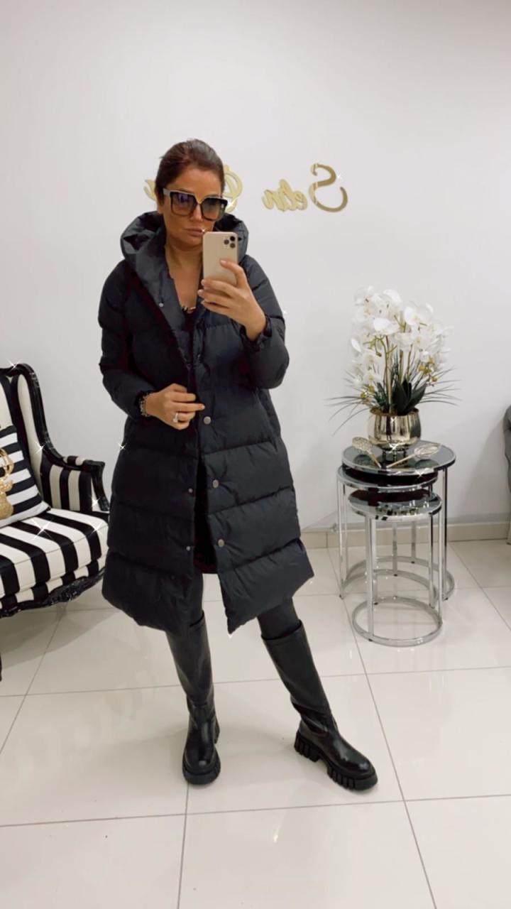 Siyah Çıtçıtlı Mont