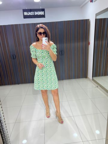 Noemi Kadın Yeşil Mini Elbise