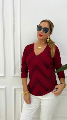 Venüs Kadın Bordo Triko