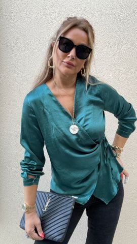 Misa Petrol Yeşil Bluz