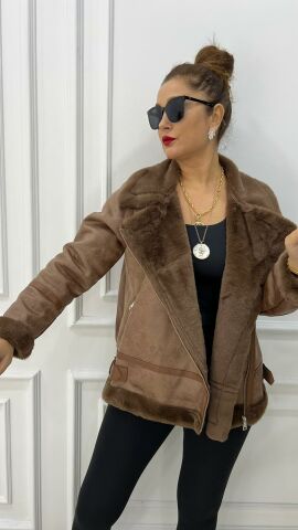Aldona Kadın Camel Mont