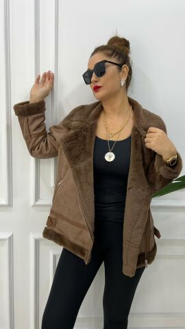 Aldona Kadın Camel Mont