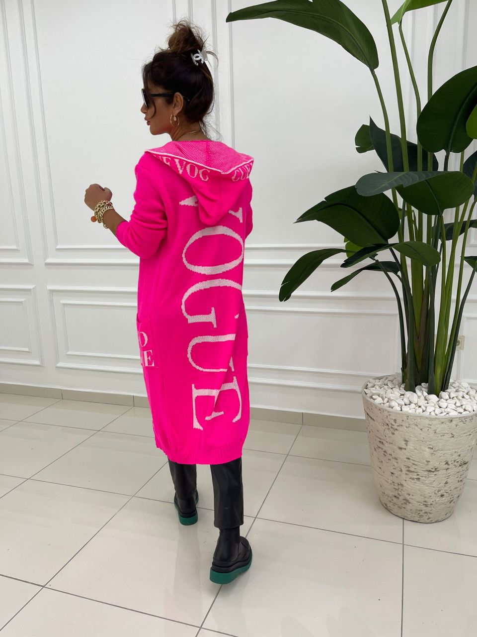 Vogg Neon Pembe Hırka