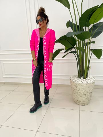 Vogg Neon Pembe Hırka