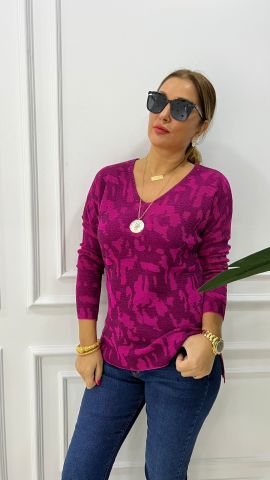 Benita Kadın Fuşya Triko
