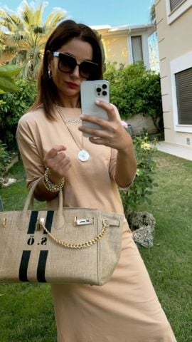 Sumi Kadın Camel Midi Elbise