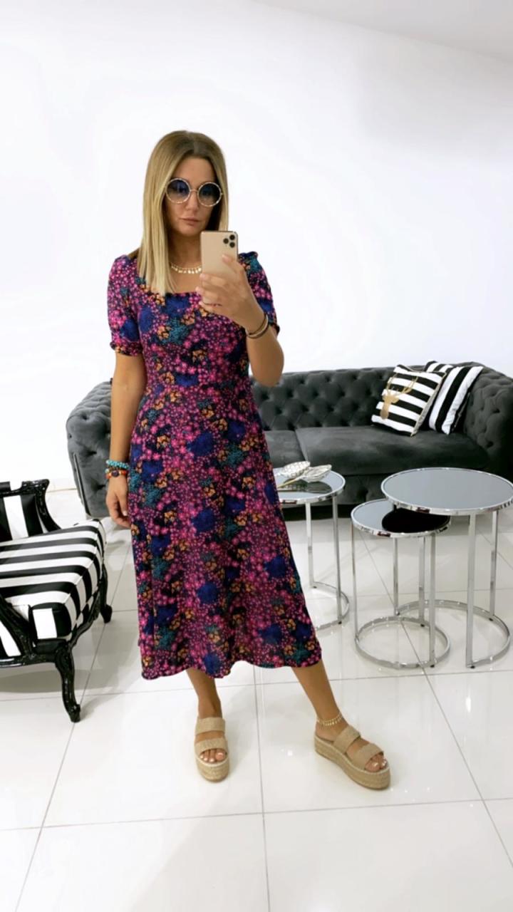 Kavya Fuşya Elbise