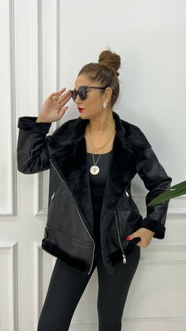 Aldona Kadın Siyah Mont