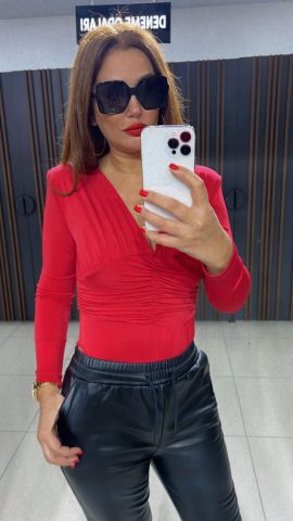 Abra Kadın Kırmızı Bodysuit