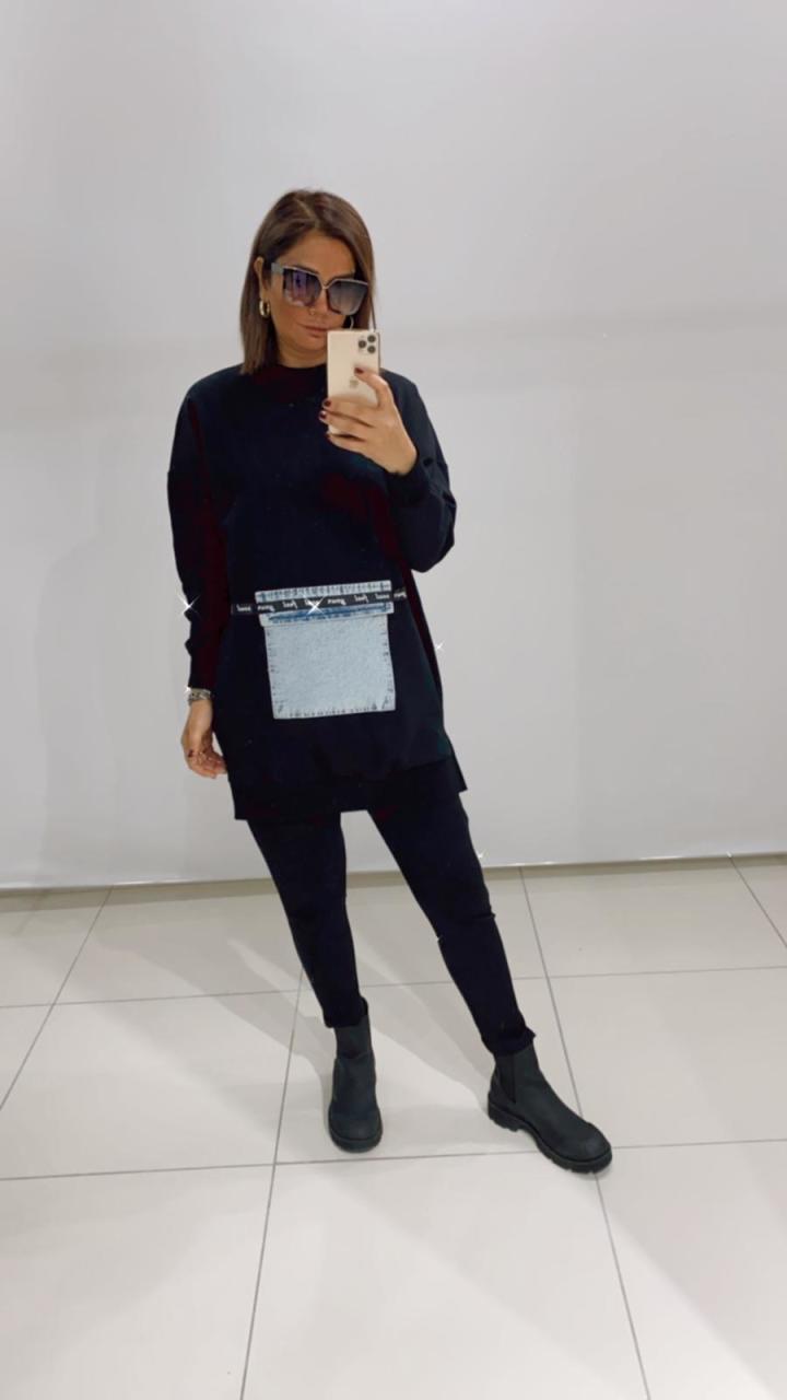 Spella Siyah Sweat
