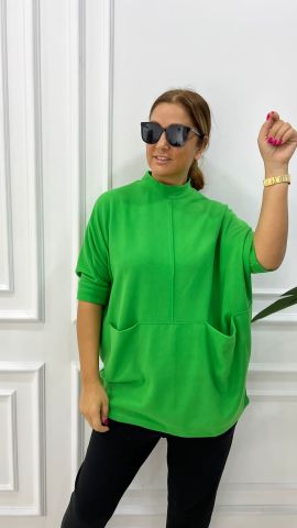 Margot Yeşil Cepli Tunik