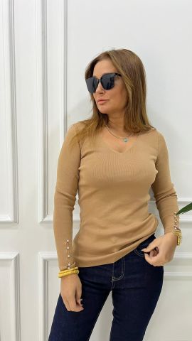 Lowen Kadın Camel Triko