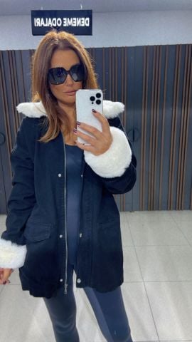 Sagi Kadın Siyah Kot Mont