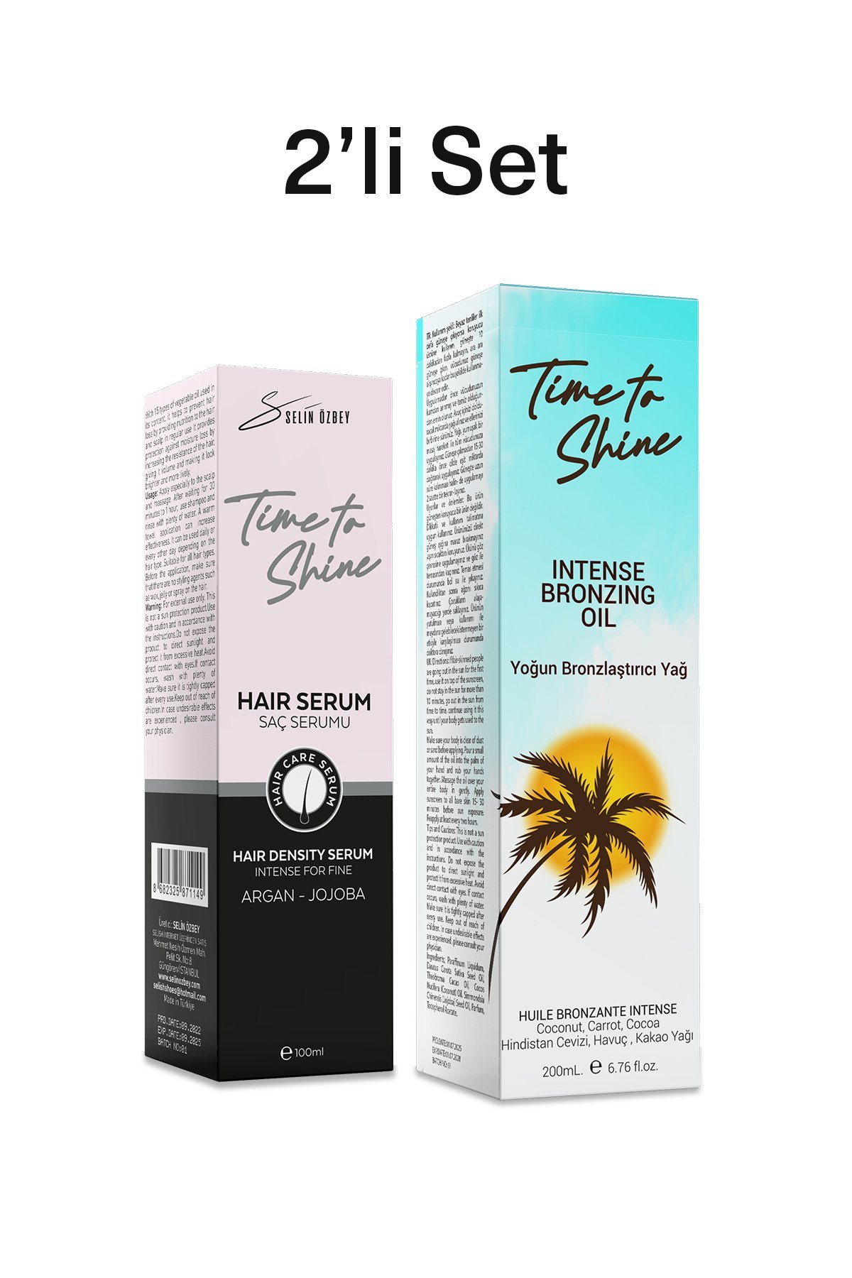 Saç Serum + Bronzlaştırıcı Yağ Seti