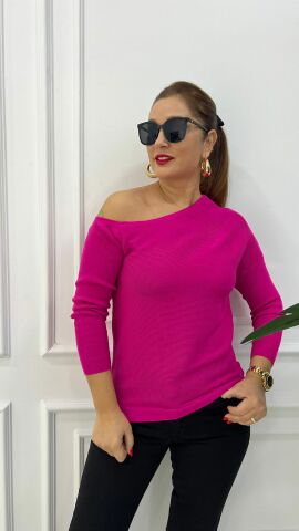 Mose Omzu Açık Fuşya Triko