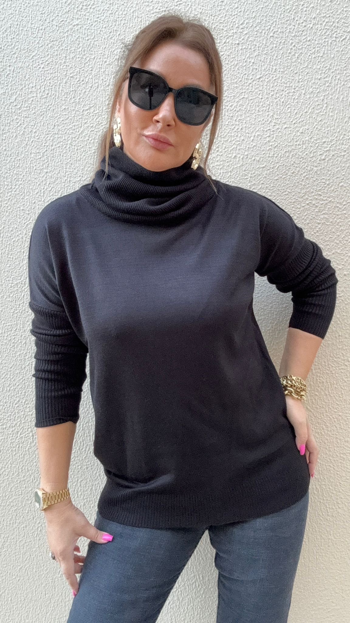 Gesa Kadın Siyah Triko