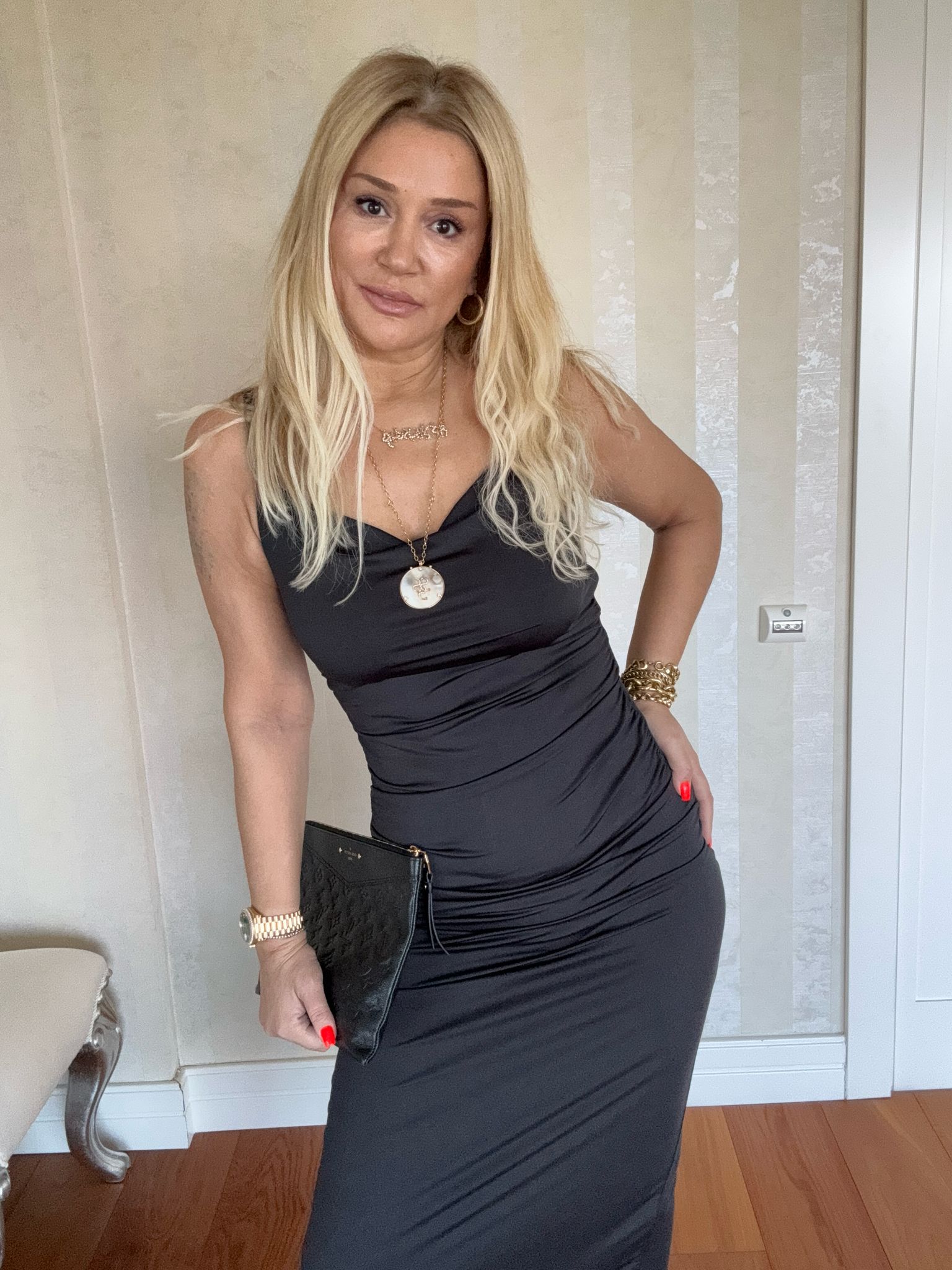 Ciax Siyah Askılı Elbise