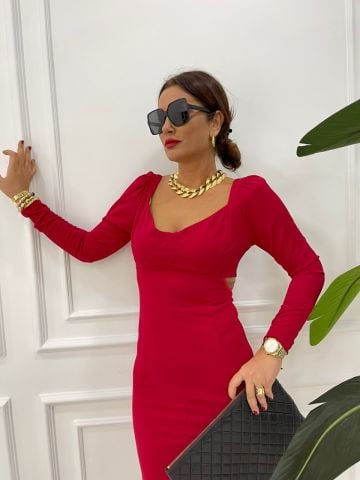 Mujer Kırmızı Elbise S - KIRMIZI