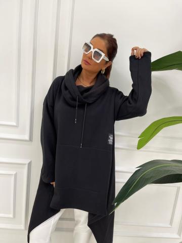 Arvilla Siyah Sweat Tunik