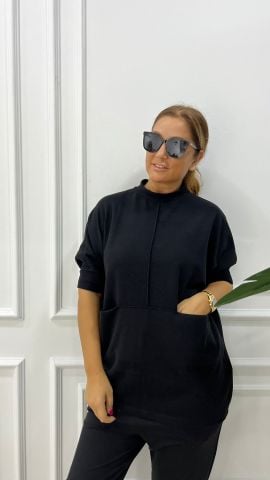 Margot Kadın Siyah Cepli Tunik
