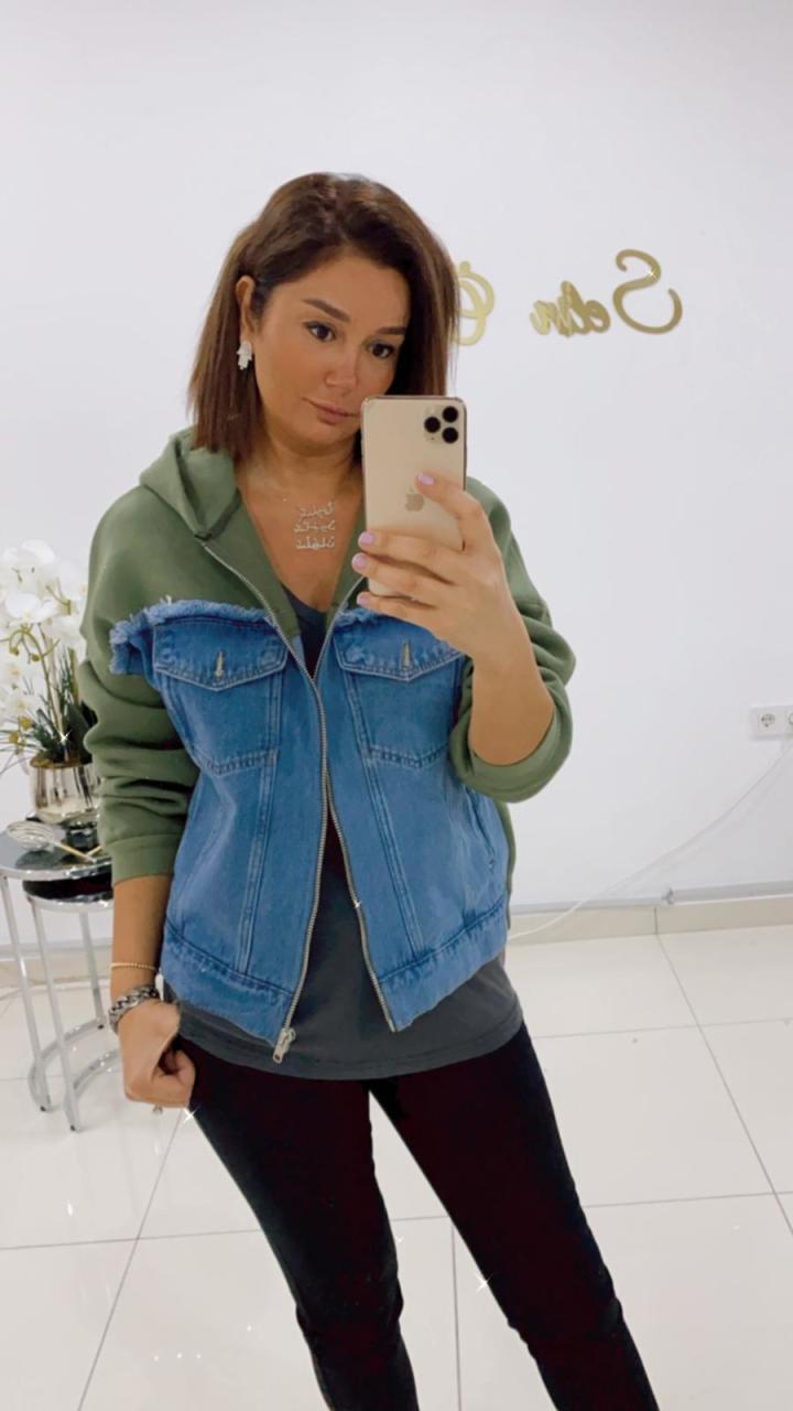 İsabel Haki Kot Ceket