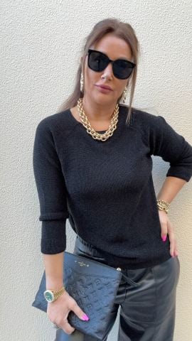 Swon Kadın Siyah Triko