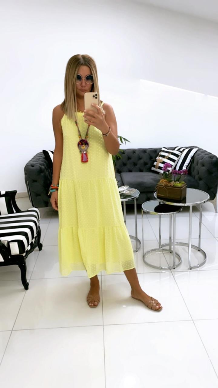 Tonya Sarı Elbise