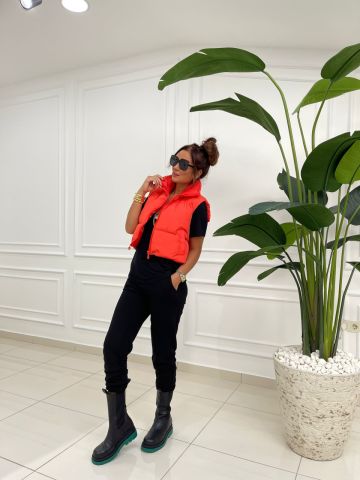 Joanne Turuncu Yelek