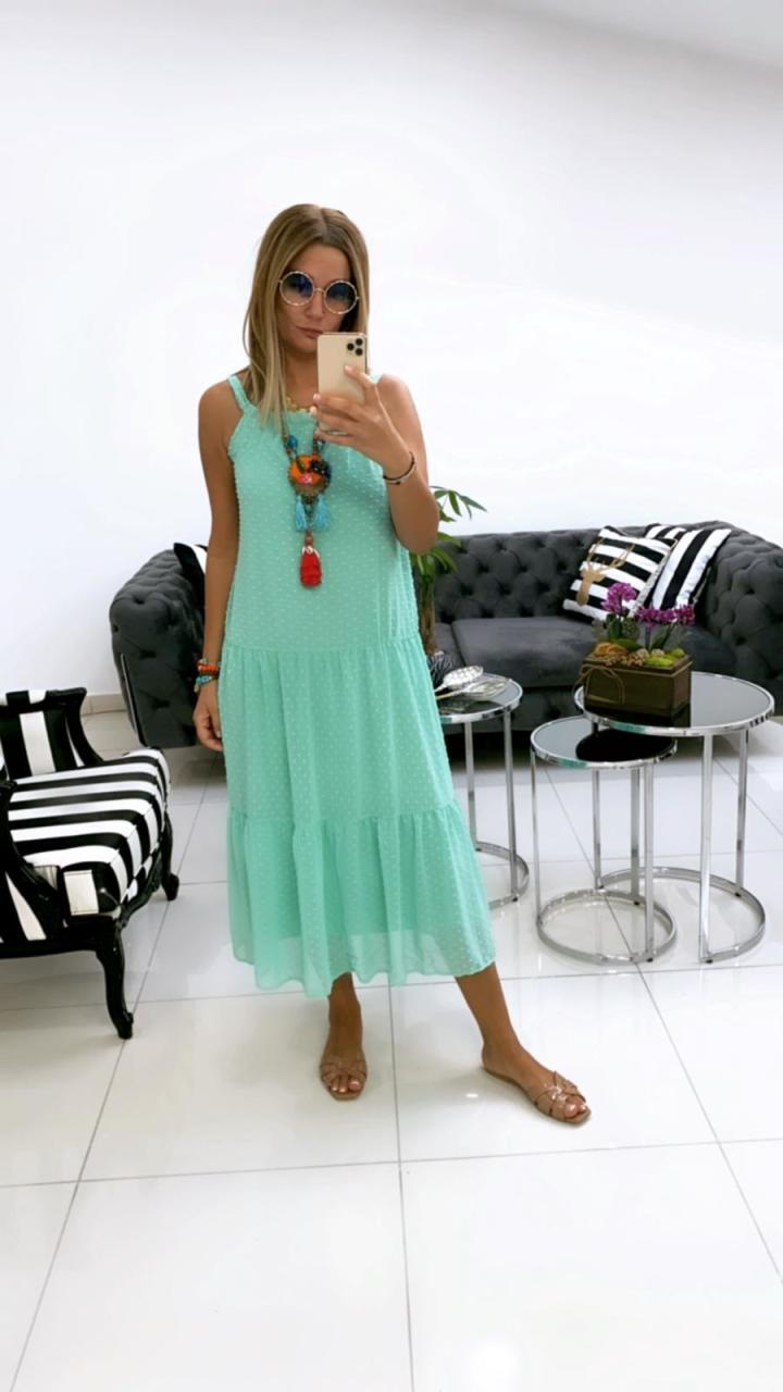 Tonya Yeşil Elbise