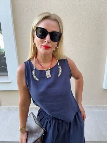Lesdora Lacivert Etekli Takım