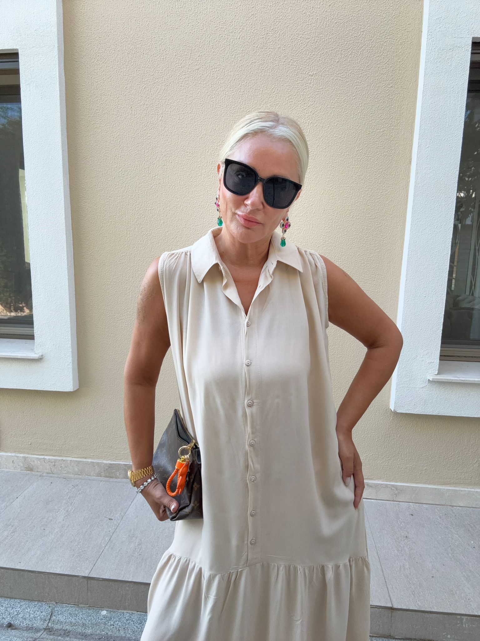 Costa Bej Gömlek Elbise
