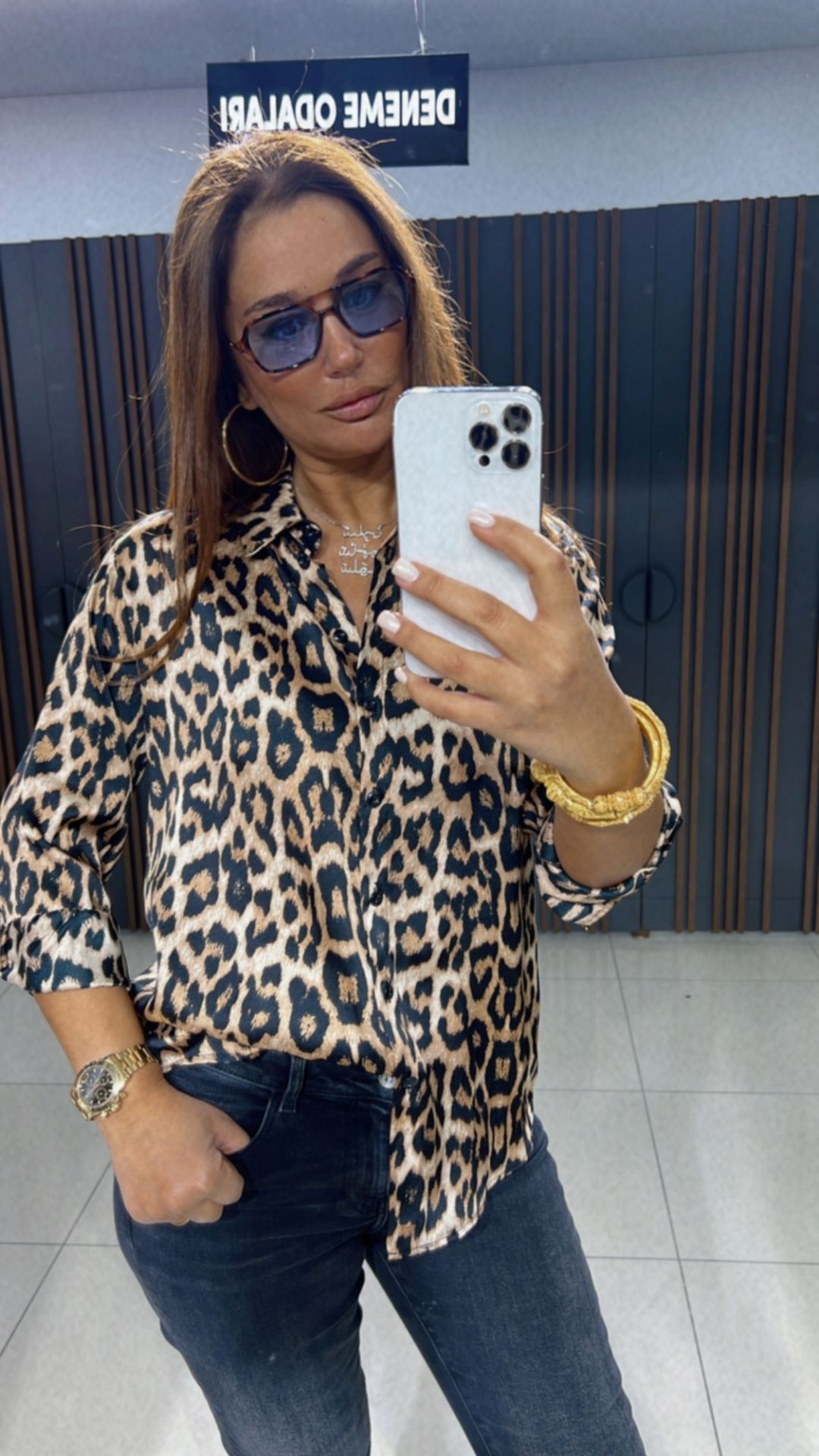 Delfa Leopar Gömlek