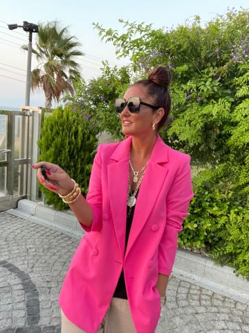 Punk Fuşya Blazer