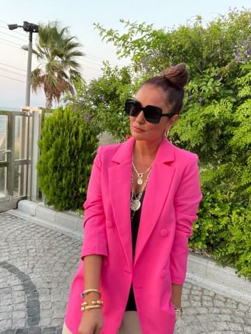 Punk Fuşya Blazer