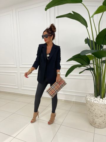 Punk Siyah Blazer