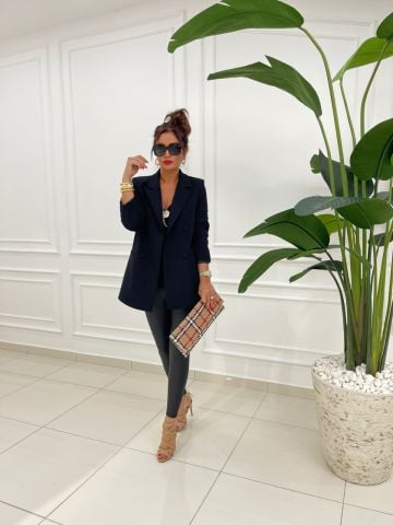 Punk Siyah Blazer