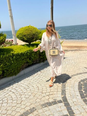Rozza Kadın Camel Elbise