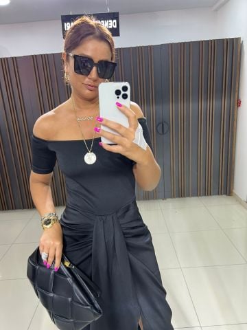 Celine Kadın Siyah Elbise